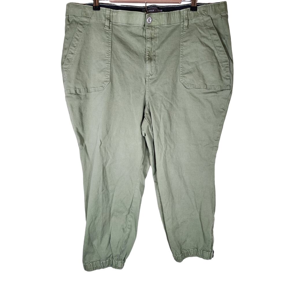 torrid Olive Green Cropped Utility Pants